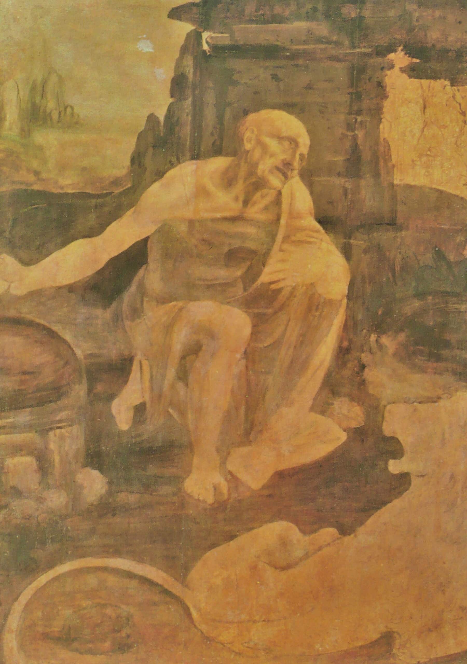 Leonardo Da Vinci Vahşi Doğada Saint Jerome - Vatikan Müzesi Resim Galerisi